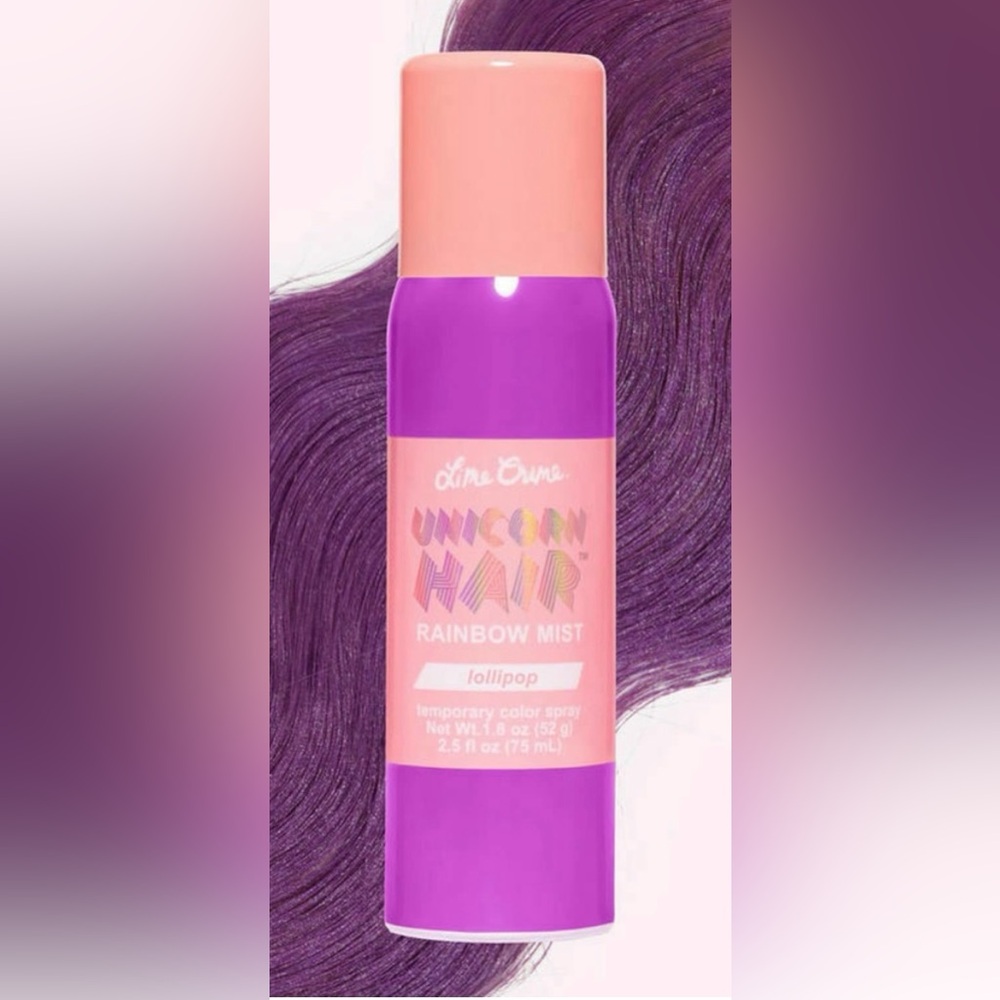 New! Lime Crime Unicorn Hair Rainbow Mist in Lollipop + Punky Brush Kit